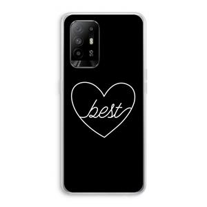 CaseCompany Best heart black: Oppo A95 5G Transparant Hoesje