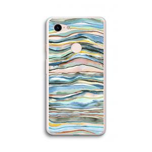 CaseCompany Watercolor Agate: Google Pixel 3 XL Transparant Hoesje