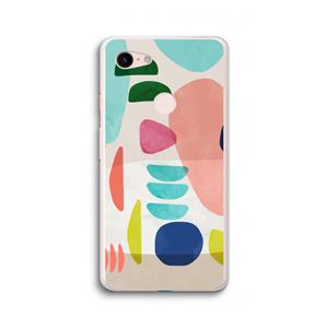 CaseCompany Bold Rounded Shapes: Google Pixel 3 XL Transparant Hoesje