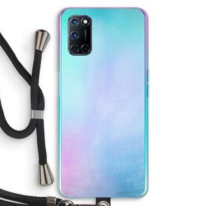 CaseCompany mist pastel: Oppo A92 Transparant Hoesje met koord