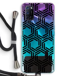 CaseCompany Geometrisch patroon: Oppo A92 Transparant Hoesje met koord