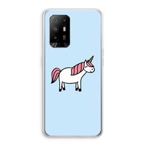 CaseCompany Eenhoorn: Oppo A95 5G Transparant Hoesje