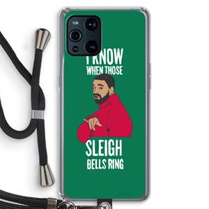 CaseCompany Sleigh Bells Ring: Oppo Find X3 Transparant Hoesje met koord