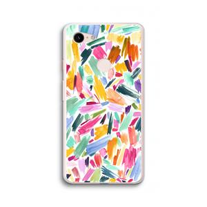 CaseCompany Watercolor Brushstrokes: Google Pixel 3 XL Transparant Hoesje