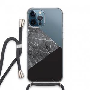 CaseCompany Combinatie marmer: iPhone 13 Pro Max Transparant Hoesje met koord