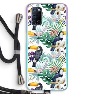 CaseCompany Tukans: Oppo A92 Transparant Hoesje met koord