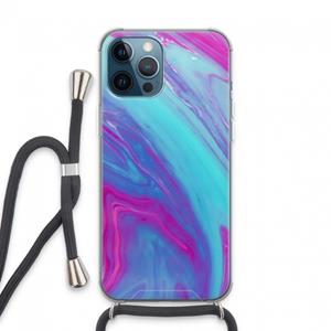 CaseCompany Zweverige regenboog: iPhone 13 Pro Max Transparant Hoesje met koord