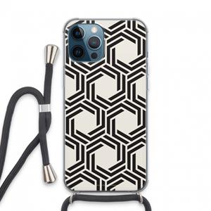 CaseCompany Geometrisch patroon: iPhone 13 Pro Max Transparant Hoesje met koord