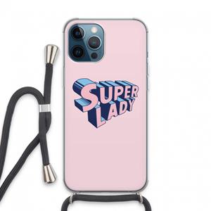 CaseCompany Superlady: iPhone 13 Pro Max Transparant Hoesje met koord