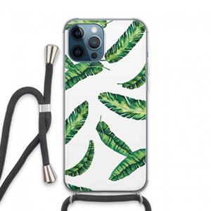 CaseCompany Lange bladeren: iPhone 13 Pro Max Transparant Hoesje met koord