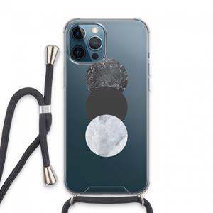 CaseCompany Marmeren cirkels: iPhone 13 Pro Max Transparant Hoesje met koord