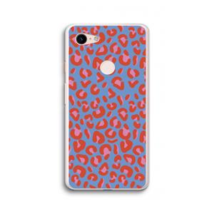 CaseCompany Leopard blue: Google Pixel 3 XL Transparant Hoesje