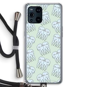 CaseCompany Octopussen: Oppo Find X3 Transparant Hoesje met koord