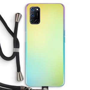 CaseCompany Minty mist pastel: Oppo A92 Transparant Hoesje met koord