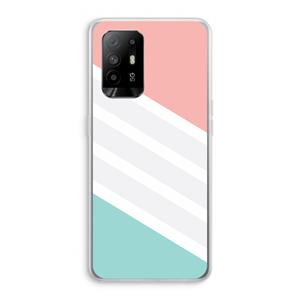 CaseCompany Strepen pastel: Oppo A95 5G Transparant Hoesje