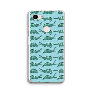 CaseCompany Kroko: Google Pixel 3 XL Transparant Hoesje