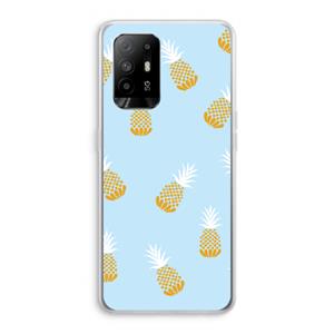 CaseCompany Ananasjes: Oppo A95 5G Transparant Hoesje