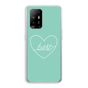 CaseCompany Best heart pastel: Oppo A95 5G Transparant Hoesje