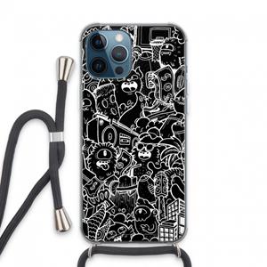 CaseCompany Vexx Black City : iPhone 13 Pro Max Transparant Hoesje met koord