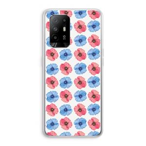 CaseCompany Klaproosjes: Oppo A95 5G Transparant Hoesje