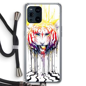 CaseCompany Fading: Oppo Find X3 Transparant Hoesje met koord