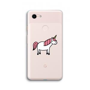 CaseCompany Eenhoorn: Google Pixel 3 XL Transparant Hoesje