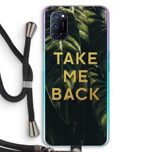 CaseCompany Take me back: Oppo A92 Transparant Hoesje met koord