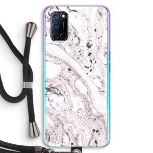 CaseCompany Mengelmoes: Oppo A92 Transparant Hoesje met koord