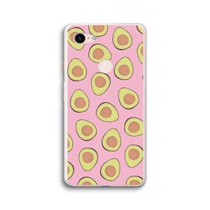 CaseCompany Dancing avocados: Google Pixel 3 XL Transparant Hoesje