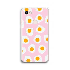 CaseCompany Dancing eggs: Google Pixel 3 XL Transparant Hoesje