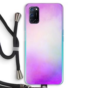 CaseCompany Clouds pastel: Oppo A92 Transparant Hoesje met koord