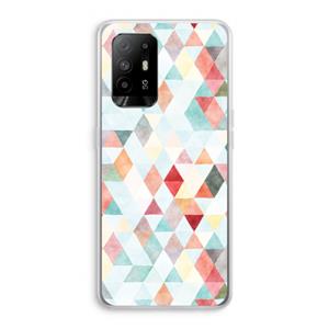 CaseCompany Gekleurde driehoekjes pastel: Oppo A95 5G Transparant Hoesje