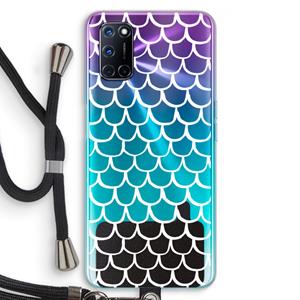 CaseCompany Dakpannetjes: Oppo A92 Transparant Hoesje met koord