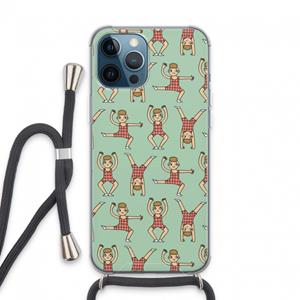CaseCompany Gymboys: iPhone 13 Pro Max Transparant Hoesje met koord