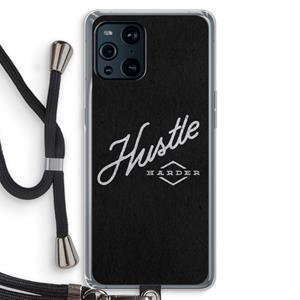 CaseCompany Hustle: Oppo Find X3 Transparant Hoesje met koord