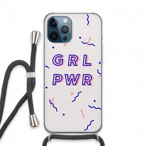 CaseCompany GRL PWR: iPhone 13 Pro Max Transparant Hoesje met koord