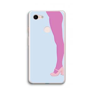 CaseCompany Pink panty: Google Pixel 3 XL Transparant Hoesje