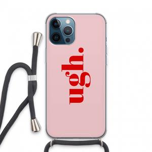CaseCompany Ugh: iPhone 13 Pro Max Transparant Hoesje met koord