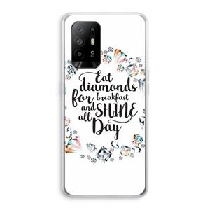 CaseCompany Diamonds: Oppo A95 5G Transparant Hoesje