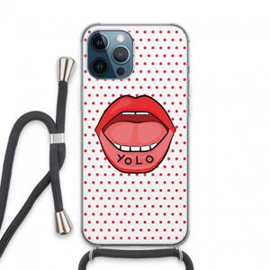 CaseCompany Yolo Denise: iPhone 13 Pro Max Transparant Hoesje met koord