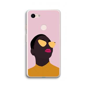 CaseCompany Yellow glasses: Google Pixel 3 XL Transparant Hoesje