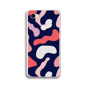 CaseCompany Memphis Shapes Pink: Google Pixel 3 XL Transparant Hoesje