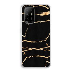 CaseCompany Gouden marmer: Oppo A95 5G Transparant Hoesje