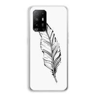 CaseCompany Pluim: Oppo A95 5G Transparant Hoesje