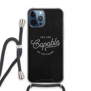 CaseCompany Capable: iPhone 13 Pro Max Transparant Hoesje met koord