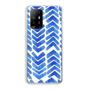 CaseCompany Blauwe pijlen: Oppo A95 5G Transparant Hoesje