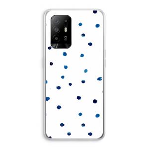CaseCompany Blauwe stippen: Oppo A95 5G Transparant Hoesje