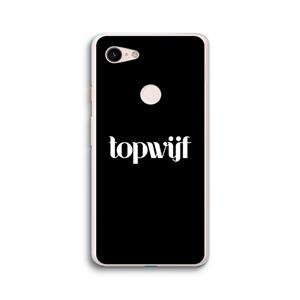 CaseCompany Topwijf Zwart: Google Pixel 3 XL Transparant Hoesje