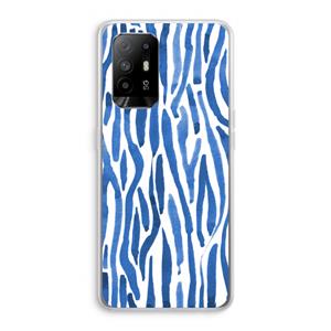 CaseCompany Blauwe nerven: Oppo A95 5G Transparant Hoesje