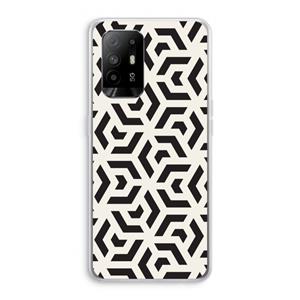 CaseCompany Crazy pattern: Oppo A95 5G Transparant Hoesje